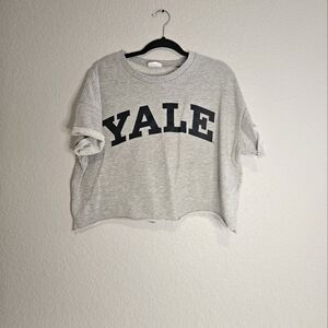 Yale short sleeved crop sweatshirt